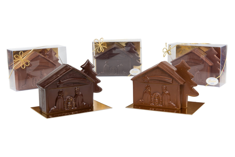 casetta di cioccolato presepe